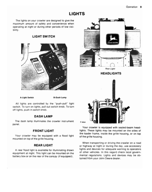 John Deere 450-B Crawler Technical Operator Manual