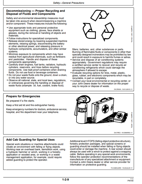 John Deere 450 P Crawler Dozer Technical Operator Manual