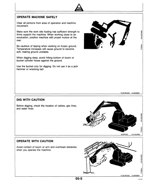 John Deere 490E Construction Excavator Technical Manual PDF