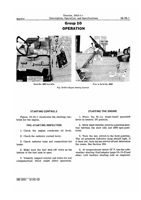 John Deere 5010-I Tractor Technical Service Manual SM2051