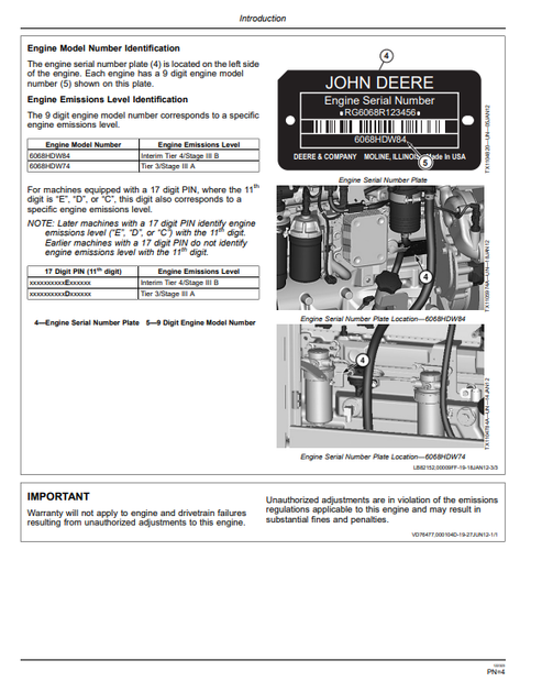 John Deere 524K Wheel Loader Operation & Maintenance Manual