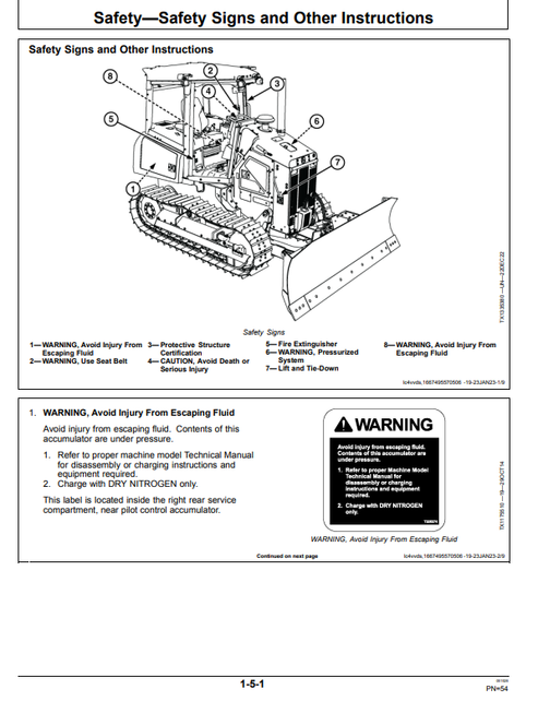 John Deere 550 P Crawler Dozer Technical Operator Manual