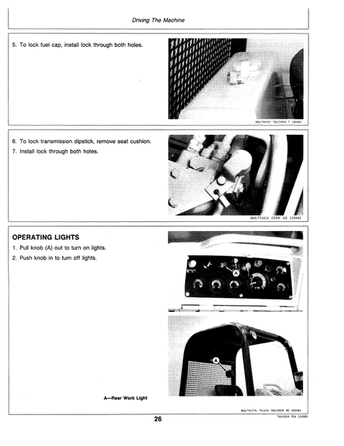 John Deere 555A Crawler Loader Technical Operator Manual