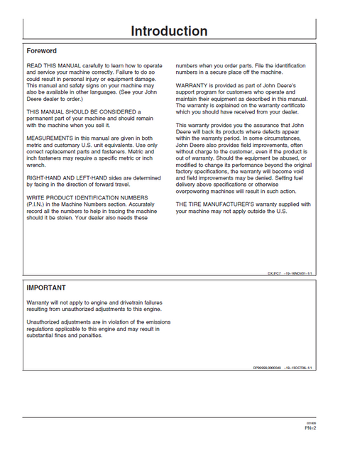 John Deere 624J Wheel Loader Operation & Maintenance Manual