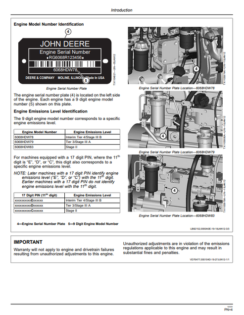 John Deere 624K Loader Operator & Maintenance Guide OMT260575