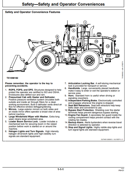 John Deere 624K Wheel Loader Operation & Maintenance Manual
