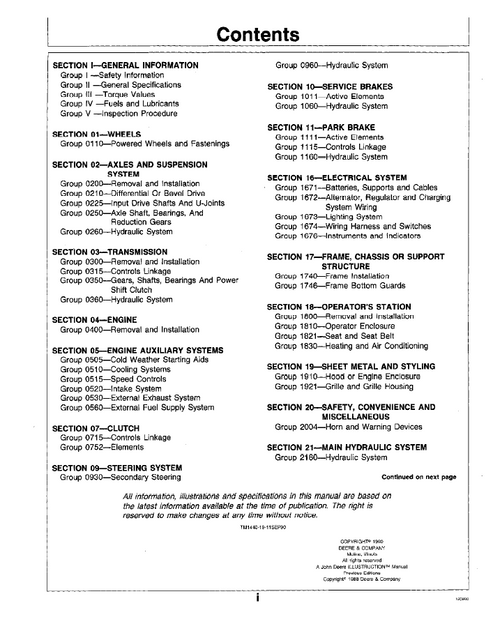 John Deere 640D 648D Skidder Service Repair Manual PDF