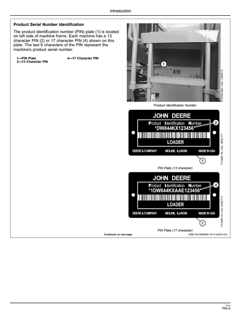 John Deere 644K Wheel Loader Operation Manual OMT274895