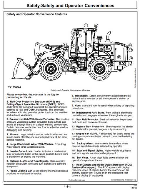 John Deere 644 X 4WD Loader Manual OMT453609X019