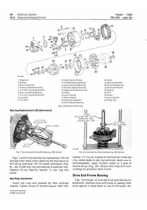 John Deere 7020 Agricultural Tractor Technical Service Manual