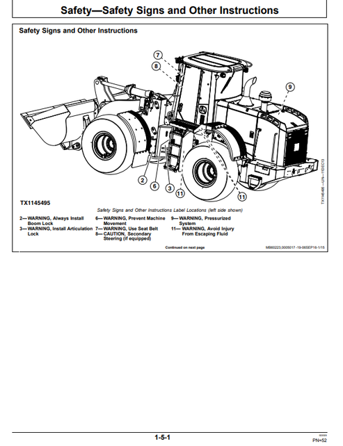 John Deere 724K 4WD Loader Operation Manual OMT391194X19