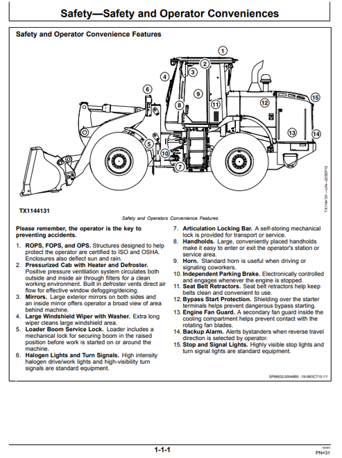 John Deere 724K Wheel Loader Operation & Maintenance Manual