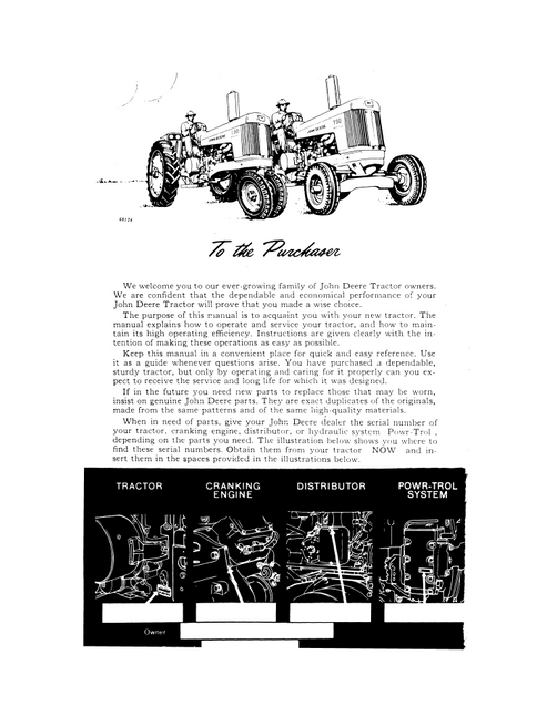 John Deere 730 General-Purpose & Standard Diesel Tractor Manual