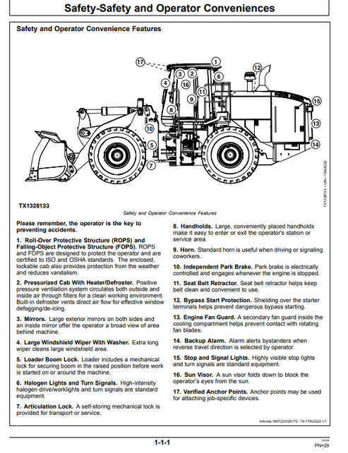 John Deere 744P 4WD Loader Operation Manual OMT507397X019