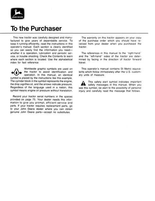 John Deere 8430 & 8630 Tractor Operation Maintenance Manual PDF