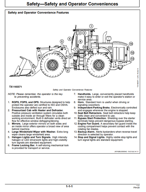 John Deere 844K-III 4WD Loader Manual OMT388954X19