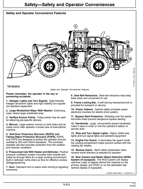 John Deere 944 X-Tier 4WD Loader Operator Manual OMT475046X019