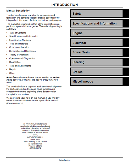 John Deere A3 M-Gator Technical Workshop Manual TM115719