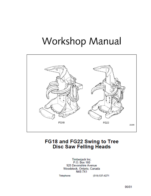 John Deere FG18 FG22 Felling Head Service Repair Manual PDF