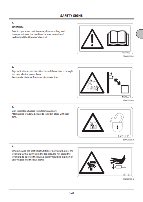 John Deere Hitachi Zaxis 5G Excavator Operation Manual ENMDCDLA34