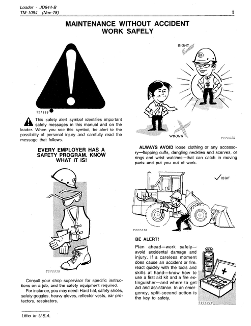 John Deere JD544B Wheel Loader Technical Repair Manual PDF