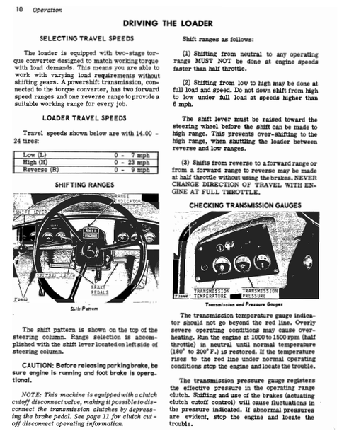 John Deere JD644 Loader Operating Guide OMT32952