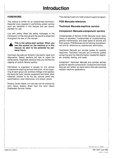 John Deere RX & SX Riding Mower Service Repair Manual TM1391 PDF