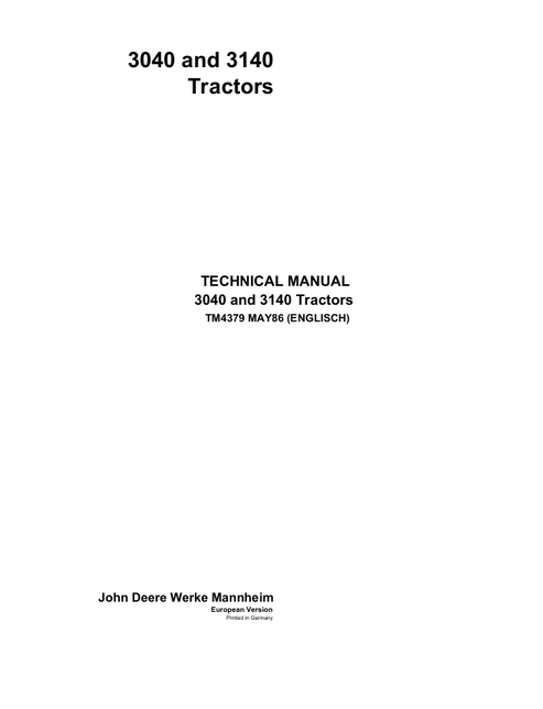 John Deere RX & SX Riding Mower Technical Manual TM1391
