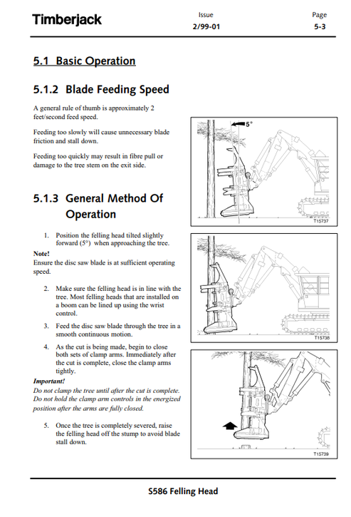 John Deere S586 STT Disc Saw Felling Head Operation & Maintenance Manual