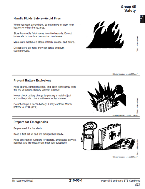 John Deere STS 9650 & 9750 Combine Diagnosis Repair Test Manual