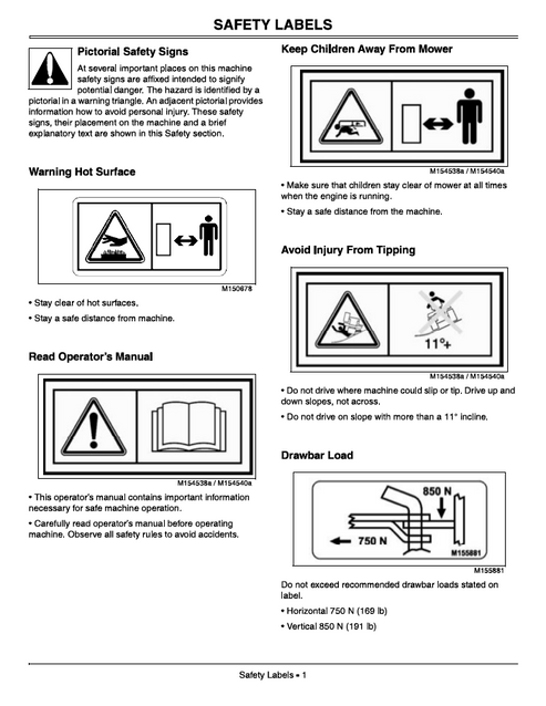 John Deere Select Series X300 Tractor Manual OMM154282 PDF