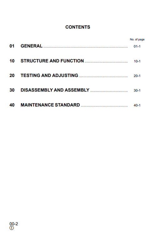 Komatsu PC160-6K PC180LC-6K Hydraulic Excavator Service Manual
