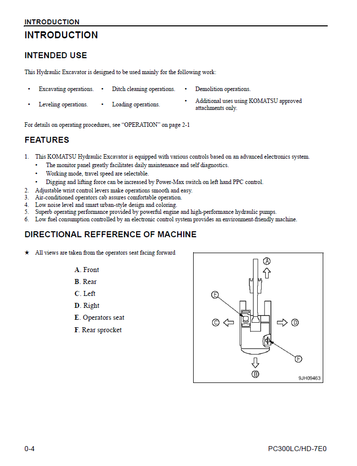 Komatsu PC300LC-7E0 PC300HD-7E0 PDF Manual CEAM016903
