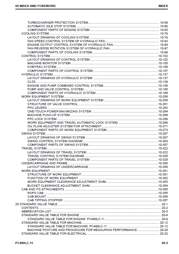 Komatsu PC490LC-11 Technical Shop Manual CEBM028303