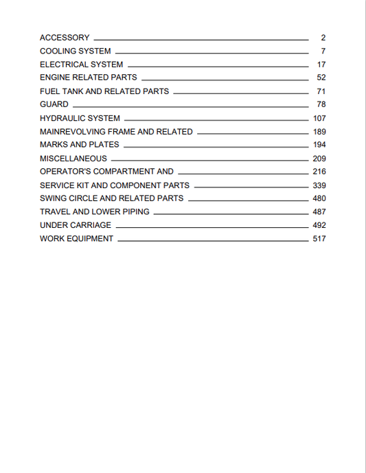 Komatsu PC600LC-6K Excavator Parts Manual S/N K30001-UP