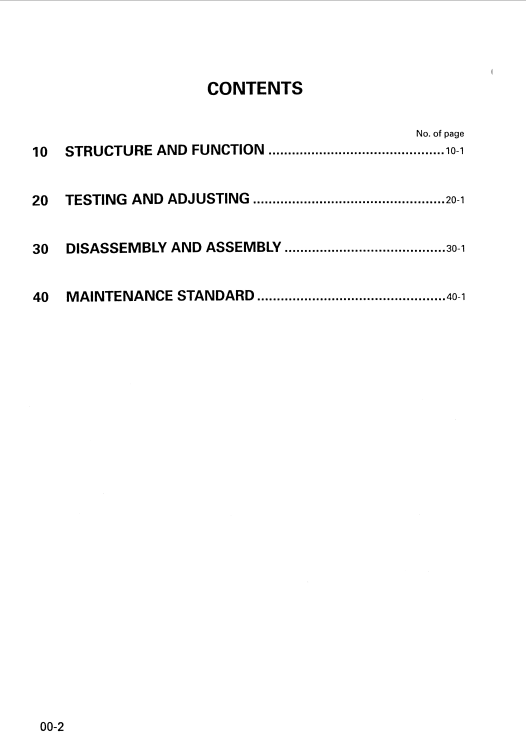 Komatsu PW130-6K Excavator Service & Repair Manual EEBM000403
