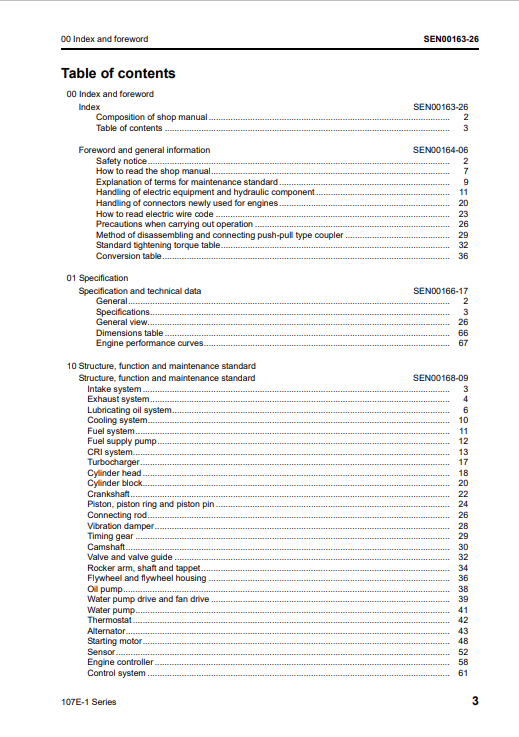 Komatsu SAA6D107E-1-A Diesel Engine Repair Manual PDF