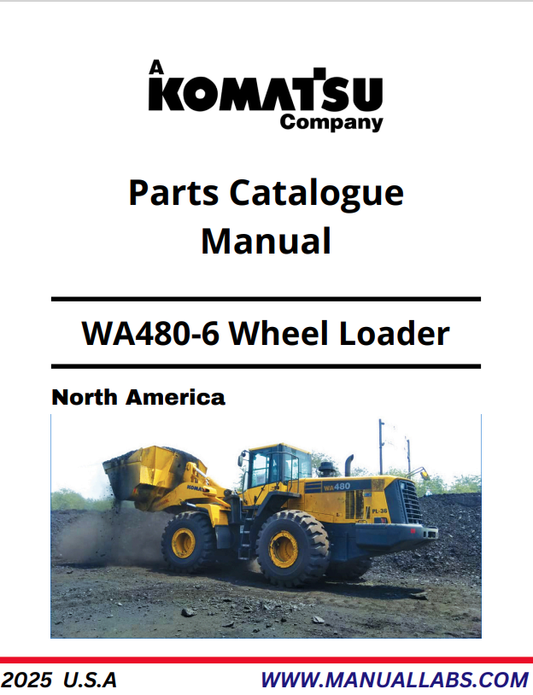 Komatsu WA480-6 Wheel Loader Parts Manual S/N 90216-UP