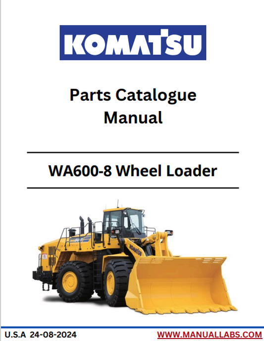 Komatsu WA600-8 Wheel Loader Parts Manual S/N 80001-UP