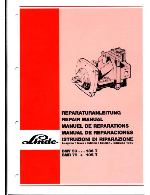 Linde BMV135 BMV186 HF & BMV260 Hydrostatic Motor Technical Manual