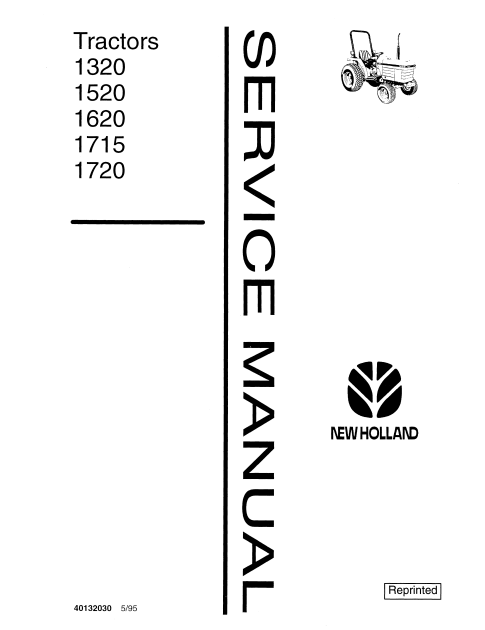 New Holland 1320, 1520, 1620, 1715, 1720 Tractor Service Manual 40132030 PDF