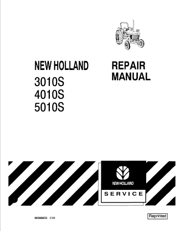 New Holland 3010S, 4010S, 5010S Repair Service Manual 86566833 PDF