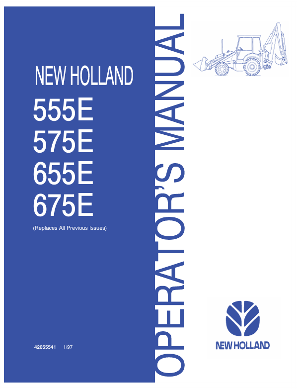 New Holland 553E,575E,655E,675E Operator Manual 42055541 PDF