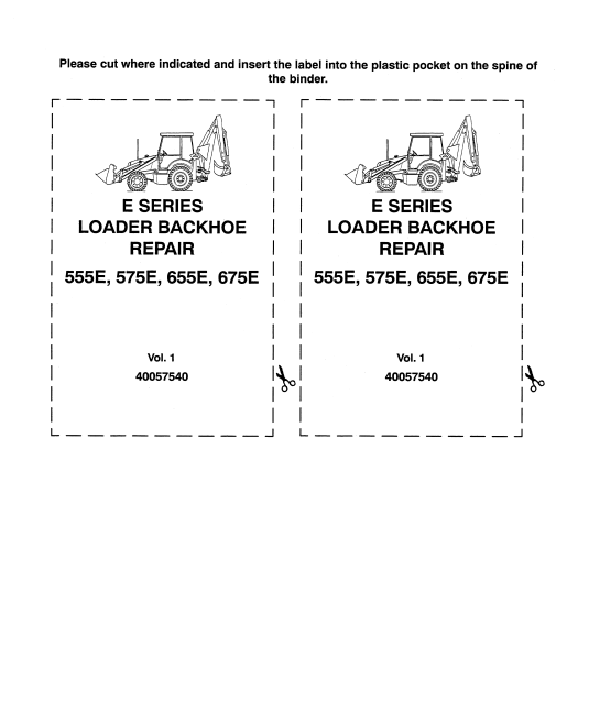 New Holland 555E, 575E, 655E, and 675E Loader Backhoe Repair Manual 40057540 PDF
