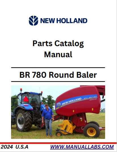 New Holland BR 780 NH Round Baler Parts Catalogue Manual 07/03-07/05 PDF