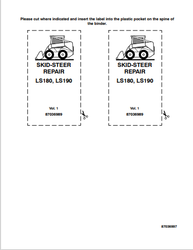 New Holland Skid Steer LS180, LS190 Service Repair Manual 87036989 PDF