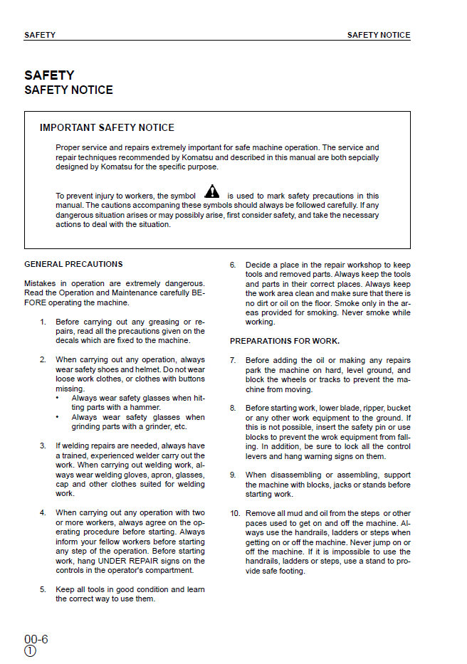 Official Komatsu PC210 & PC240 Series Excavator Service Shop Manual - EEBM001801