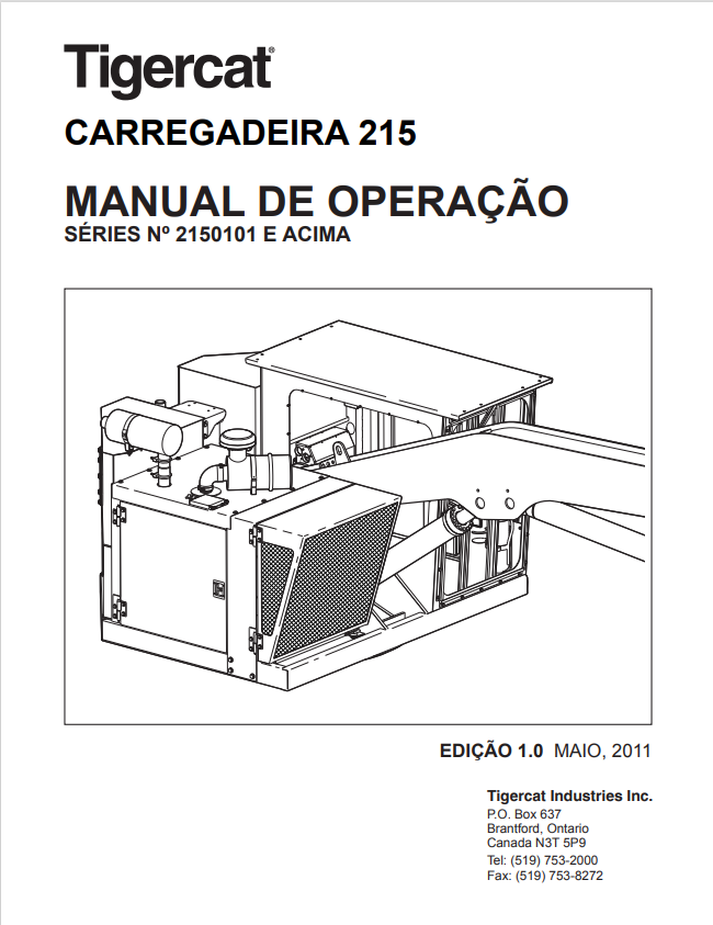 Tigercat 215 Loader Operating Manual 37622APOR