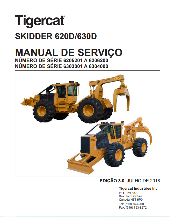 Tigercat 620D, 630D Skidder Service Manual 35006A