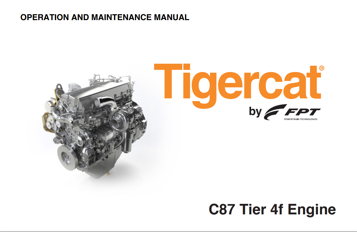 Tigercat C87 Tier 4F Engine Operation And Maintenance Manual 44554AMUL